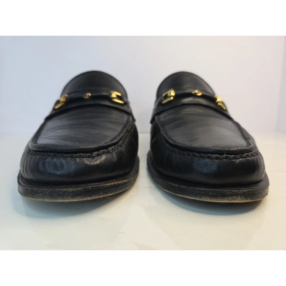 Church's Capri Mens Black Leather Horsebit Loafers 9.5 F Handmade in Italy EUC